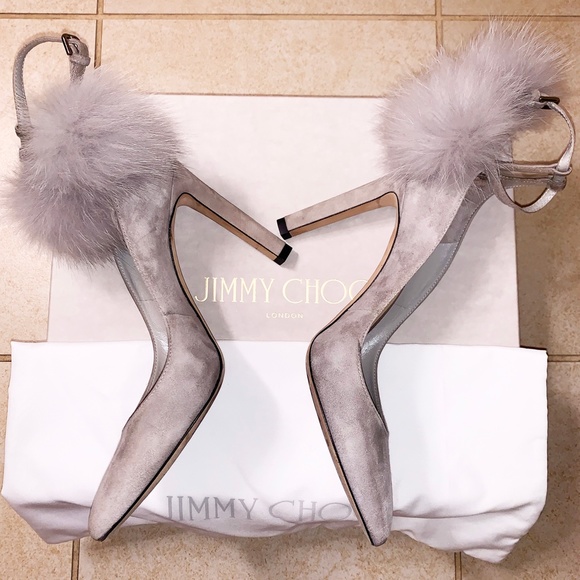 Jimmy Choo South Suede Fur Pumps - Picture 3 of 12